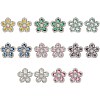 Cubic Zirconia Flower Stud Earrings EJEW-I304-16P-1