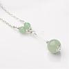 Natural Gemstones Pendant Necklaces NJEW-JN01611-4