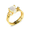 Triangle 925 Sterling Silver with Natural Moonstone Finger Rings FS-WGDF753-07-1