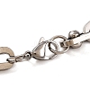 Tarnish Resistant 304 Stainless Steel Oval Link Chain Bracelets BJEW-B078-76P-3