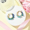 Natural Mixed Stone Chips Hoop Earrings EJEW-JE06022-01-2