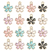 50Pcs 5 Colors Alloy Enamel Pendants ENAM-CJ0002-39-1