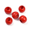 Spray Painted Wood European Beads WOOD-F017-05F-1
