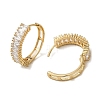 Brass Hoop Earrings EJEW-L271-15KCG-03-2