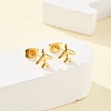 304 Stainless Steel Tiny Airplane Stud Earrings with 316 Stainless Steel Pins for Women EJEW-J043-01G-4