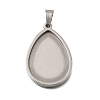 304 Stainless Steel Pendant Cabochons Settings SA-CBA8A58-01B-P-1