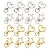 20Pcs 4 Styles Heart/Star Alloy Swivel Clasps FIND-YW0005-60-1