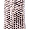 Ombre Effect Dyed Electroplate Opaque Glass Beads Strands EGLA-Q130-01A-03-2