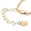 Brass Column Link Chain Bracelet Making AJEW-B189-01G-2