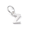 925 Sterling Silver Letter Charms STER-C012-01S-Z-1