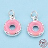 925 Sterling Silver Enamel Charms STER-T004-03S-1