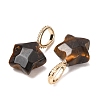 Natural Tiger Eye Pendants GG-CBAE2A3-02G-04-2
