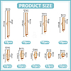 90Pcs 9 Styles Brass Slide On End Clasp Tubes KK-WR0001-37G-2