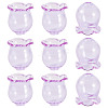 10Pcs Glass Bead Caps for Wind Chimes Making GLAA-BY0001-05G-3