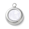 304 Stainless Steel Acrylic Pendants STAS-M091-02A-P-1