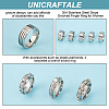 Unicraftale 5Pcs 304 Stainless Steel Stripe Grooved Finger Ring for Women RJEW-UN0002-30-5