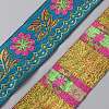 Ethnic Style Polyester Embroidery Flower Ribbon OCOR-WH0093-37B-2