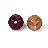Two Tone Opaque Acrylic Beads OACR-Q205-03-3