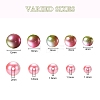 497Pcs 5 Style Rainbow ABS Plastic Imitation Pearl Beads OACR-YW0001-09C-3
