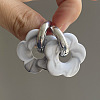Flower Stainless Steel Acrylic Hoop Earrings FS-WGEB331-13-1