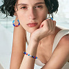 100Pcs 5 Colors Handmade Evil Eye Lampwork Beads Strands LAMP-TA0001-88A-8