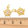 Rack Plating Brass Micro Pave Clear Cubic Zirconia Pendants KK-B093-04B-G-3