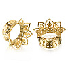 Hollow Out Flower Brass Alloy Ear Tunnels FS-WG7C815-03-1
