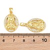 Brass Micro Pave Clear Cubic Zirconia Pendants CU-CBAA571-11G-3
