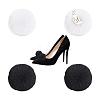 4Pcs 2 Styles Artificial Wool Pompom Ball with Iron Shoe Buckle Clips HJEW-DC00177-1