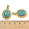 Natural Amazonite Oval Pendants G-B079-02G-04-3