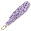 Handmade Macrame Cotton Threads Wrist Strap Pendant Decoration HJEW-JM02625-03-4