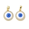 Brass Micro Pave Cubic Zirconia Pendants KK-I371-38G-02-1