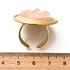 Natural Rose Quartz Chip Finger Rings for Women RJEW-R012-06G-02-3