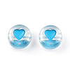 Transparent Acrylic Enamel Beads MACR-N008-60A-2