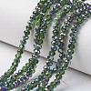 Electroplate Transparent Glass Beads Strands EGLA-A034-T4mm-Q04-1