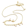 Brass Rolo & Flat Sequin Chains Necklaces for Women NJEW-D302-56-3