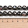 Transparent Electroplate Glass Beads Strands EGLA-N002-34C-B-4