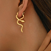 Brass Retro Snake Hoop Earrings OV7667-2