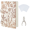 Wooden 2-Ring Loose Leaf Binder Postcard Phote Album Cover DIY-WH0547-234-1