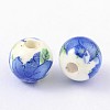 Handmade Printed Porcelain Beads PORC-Q199-10mm-19-2