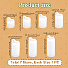 7Pcs 7 Sizes Acrylic Jewelry Finger Ring Displays Stands RDIS-WH0011-34B-2