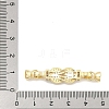 Brass Micro Pave Clear Cubic Zirconia Fold Over Clasps KK-S386-12G-3