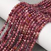 Natural Red Tourmaline Beads Strands X-G-A021-01D-01-1