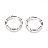 Tarnish Resistant 304 Stainless Steel Huggie Hoop Earrings EJEW-G272-02-16mm-P-1