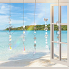 5Pcs Alloy Planet Moon Hanging Ornaments HJEW-BM0001-47-7