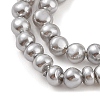 Electroplated Shell Pearl Beads Strands BSHE-C006-05C-3