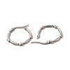 Non-Tarnish 304 Stainless Steel Heart Hoop Earrings for Women EJEW-P219-15P-2