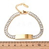 304 Stainless Steel Glass Link Chain Bracelets BJEW-G753-03G-01-5