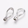 Tarnish Resistant 304 Stainless Steel Magnetic Clasps with Glue-in Ends STAS-L189-097P-3