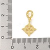 Rhombus Rack Plating Brass Charms KK-G513-01G-3